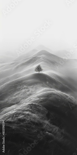 Lonely Tree on a Hill