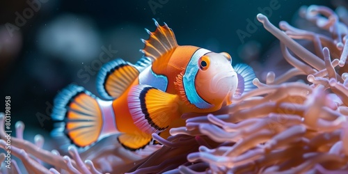 A clownfish in a coral reef photo