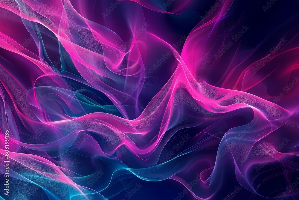 dynamic abstract background with fluid dark magenta and blue gradient mesh and wavy lines modern graphic design template digital art 1
