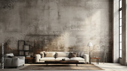 Modern Industrial Style Living Room Interior Design