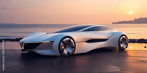 Tech-Forward Drive  Conceptualizing a Modern Car Design with Cutting-Edge Future Tech
