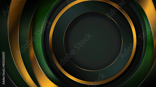 abstract background with circles, gold and green circls photo