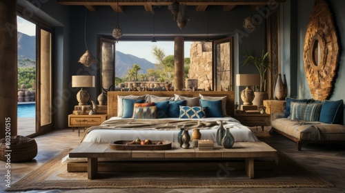 Rustic Mexican Bedroom With a View