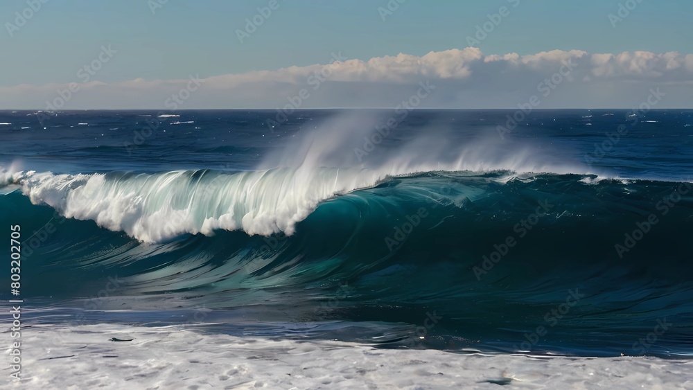 images of waves in seas and oceans,walpeper view backgrounds,ocean themes,Generative AI