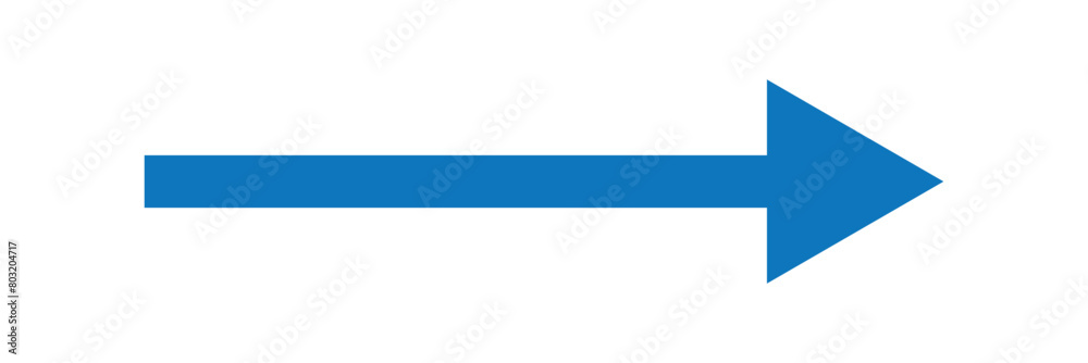 Blue arrow to the right / vector, isolated Blue arrow to the right / vector, isolated