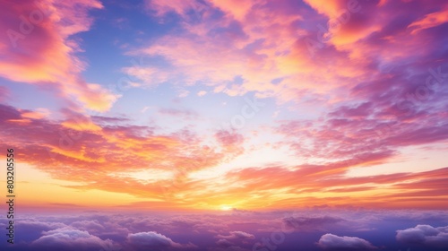 above the clouds sunset sky colors photo