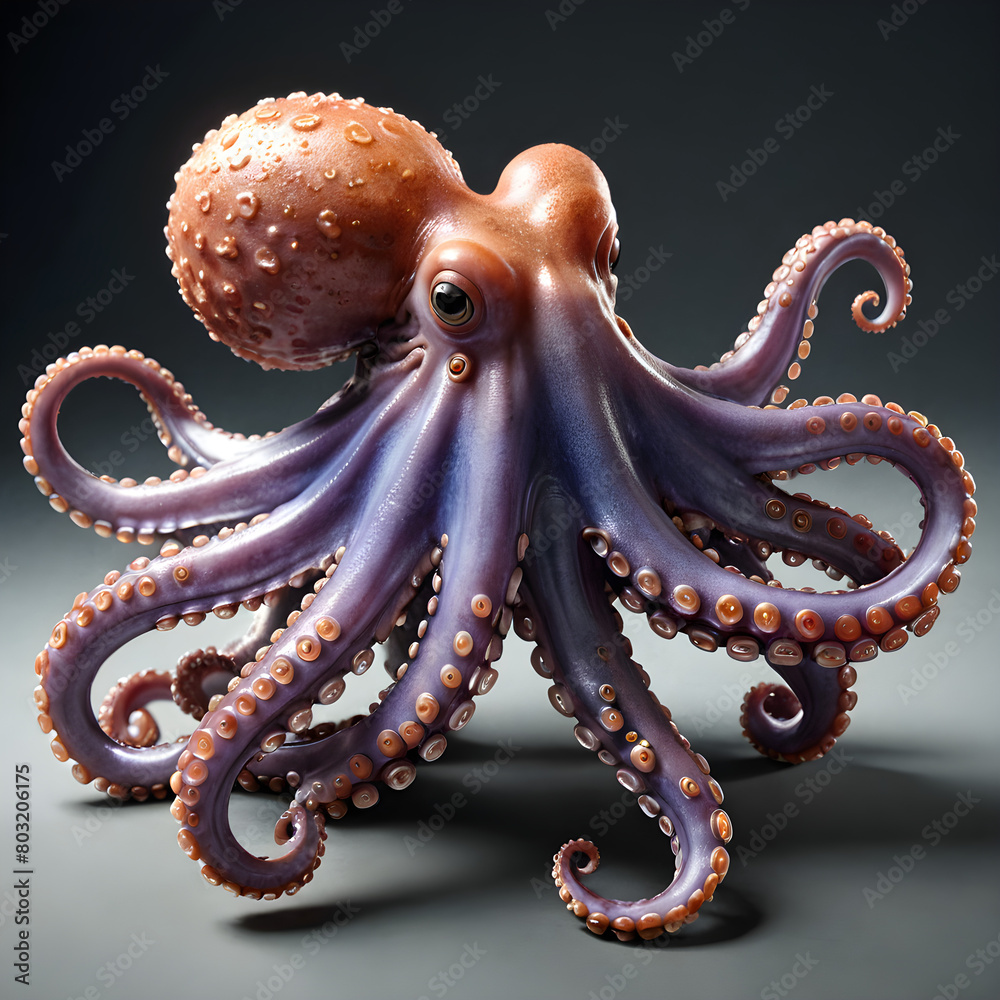 Fototapeta premium octopus on black