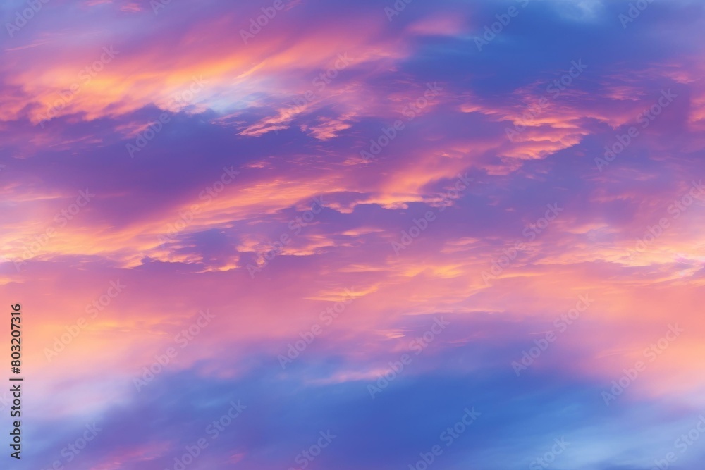 Fototapeta premium gradient sunset sky with pink orange and blue colors