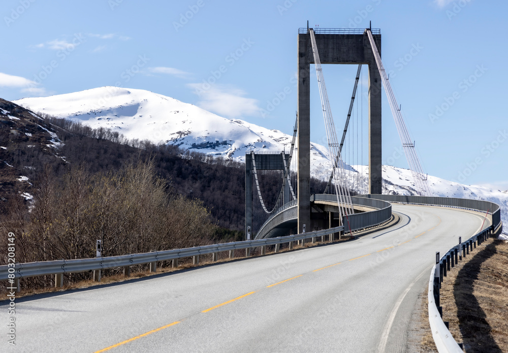 bridge above Kjellingstraumen in Nordland district, Norway