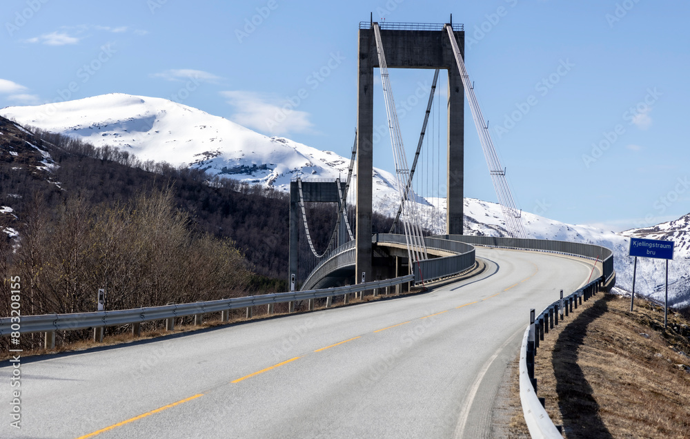 bridge above Kjellingstraumen in Nordland district, Norway
