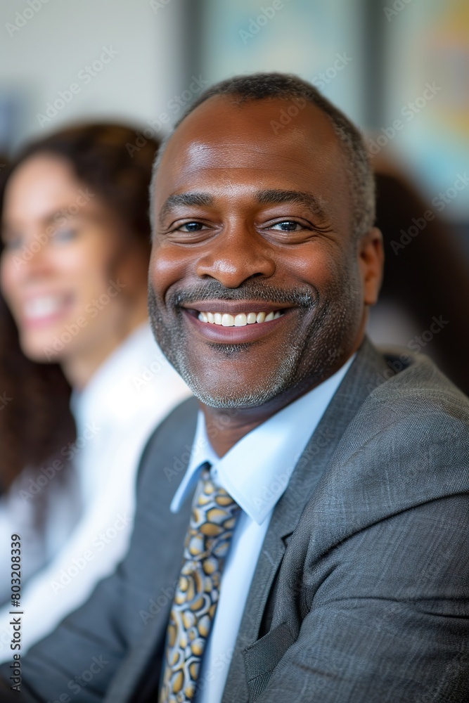 Harmonious Workplace: Interracial Team in Relaxed Business Setting Harmonious Workplace: Interracial Team in Relaxed Business Setting