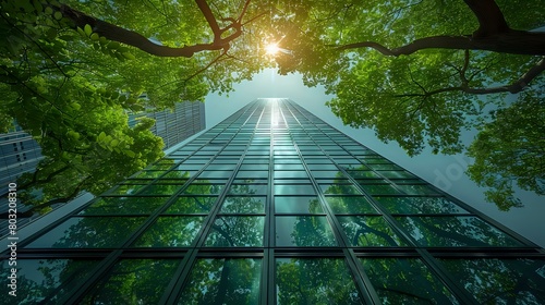 Nature's Embrace: Skyscraper and Natural Elements