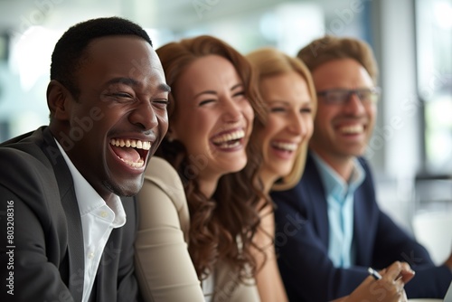 Inclusive Work Culture: Interracial Business Group in a Relaxing Setting