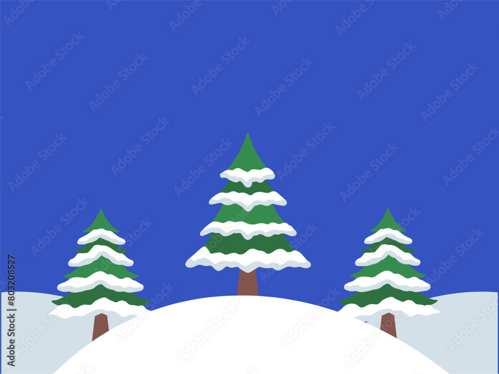 Christmas Tree Frame Background Illustration
