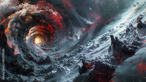 Wallpaper Mural Interstellar space travel through a wormhole Torontodigital.ca