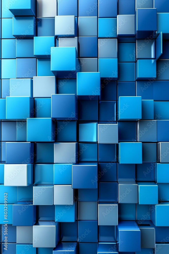Blue and gray cubes background Blue and gray cubes background