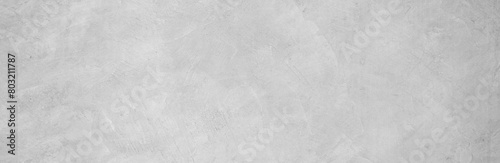 Empty Grey Cement wall background well design Banner Backdrop or free space for text presentation 