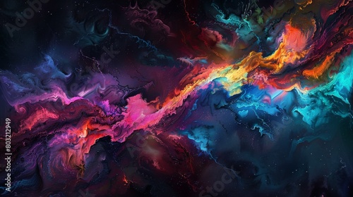 Vibrant cosmic dance in spectral hues