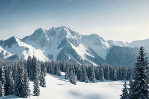 snow covered mountains © birdmanphoto