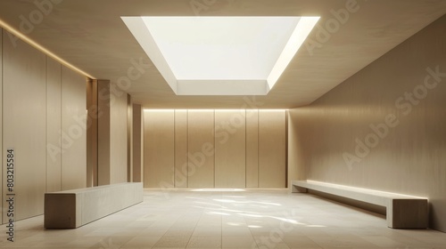 Contemporary Lobby with Soft Skylight Glow