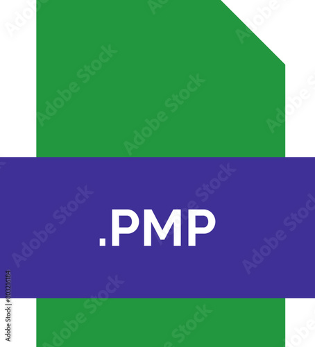 PMP File extension Icon Fill Crisp corners with symbol