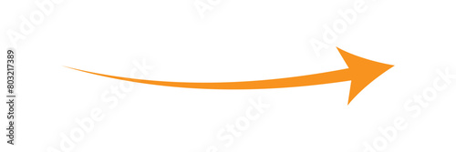 orange arrow icon on white background. flat style. arrow icon for your web site design, logo, app, UI. arrow indicated the direction symbol. curved arrow sign