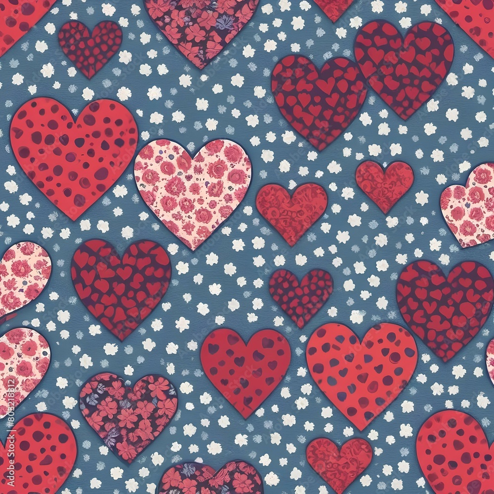 seamless pattern with hearts, seamless background with hearts, background, seamless, red hearts seamless, red heart pattern