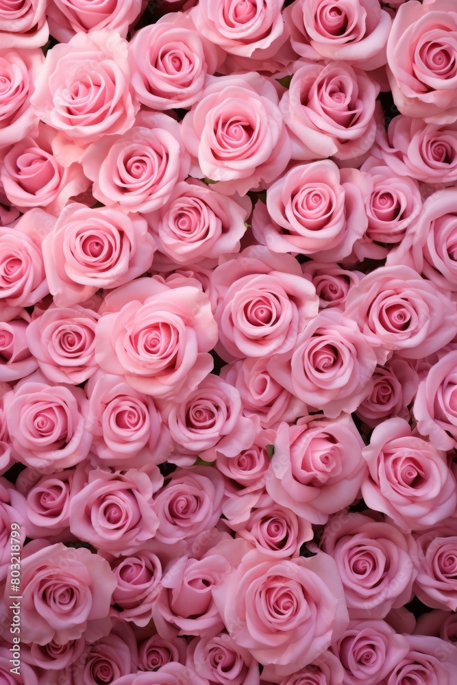 A field of pink roses A field of pink roses