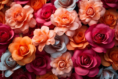 A beautiful background of colorful roses