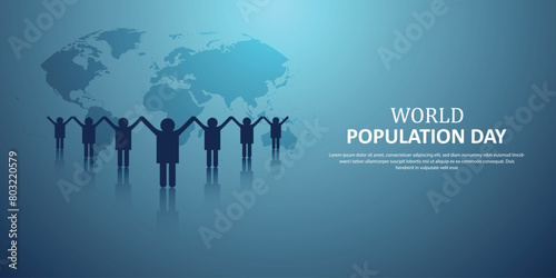 world population post  dark blue peoples and earth vector file 