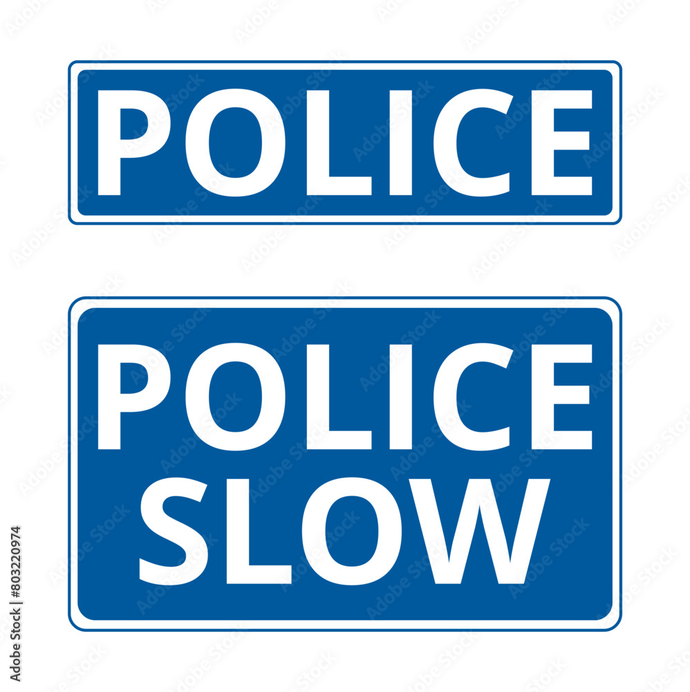 Icono de cartel de Policía. Vector Icono de cartel de Policía. Vector