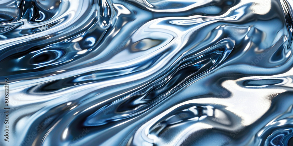 Close up abstract background of metal surface with blue and white swirls Close up abstract background of metal surface with blue and white swirls