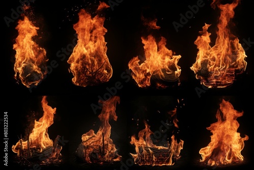 Fire Flames Elements Fireball Firework Sparks Ashes Texture