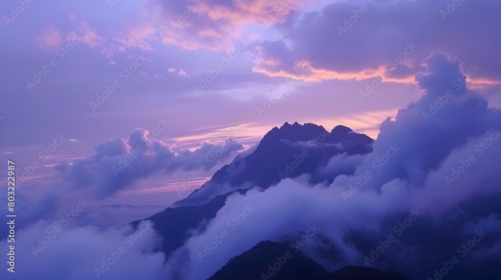 Majestic Yushan Mountain at Dawn:Clouds Dancingamid Ethereal Light