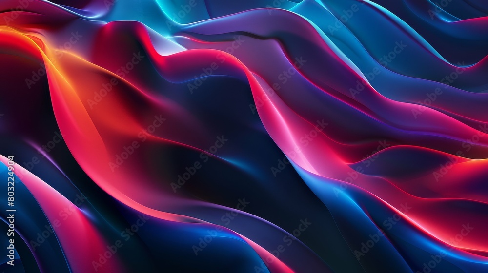Vivid waves of color flow in digital silk Vivid waves of color flow in digital silk