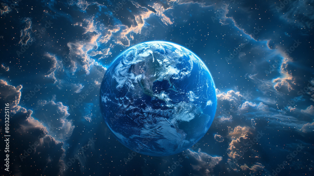 earth in the space, center generative ai earth in the space, center generative ai
