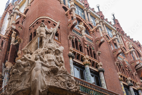 Fassade des Palau de la Música Catalana,Barcelona, Spanien