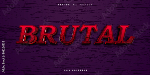 Brutal horror text effect editable scary and red text style
