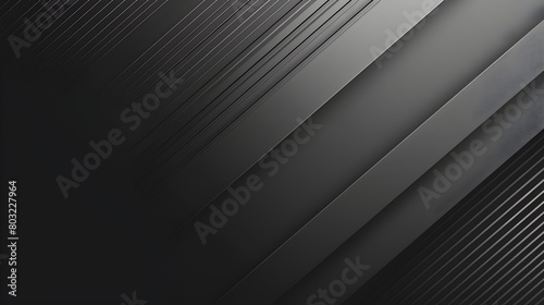 Sleek Monochrome Geometric Gradient Abstract Digital Background