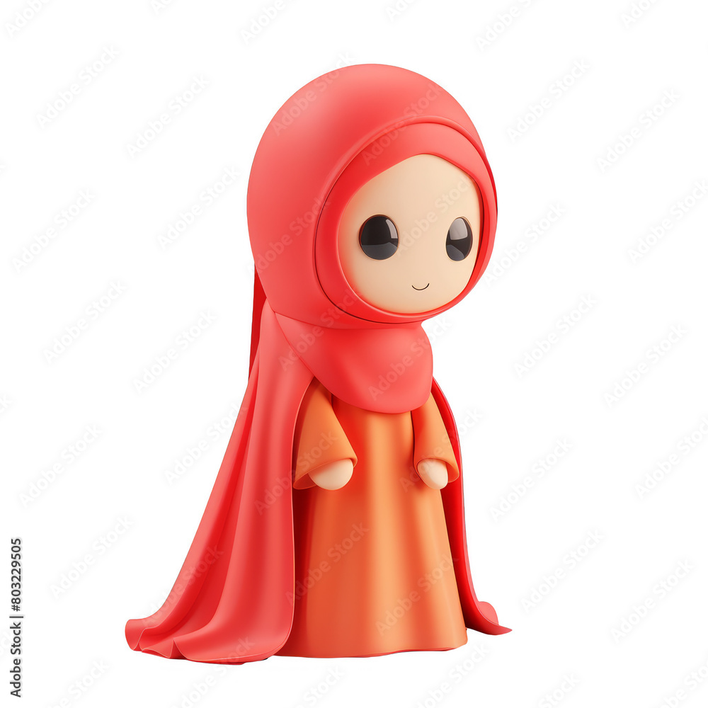 PNG Hijab 3d icons and objects , in cartoon style minimal on transparent, white background, isolate PNG Hijab 3d icons and objects , in cartoon style minimal on transparent, white background, isolate