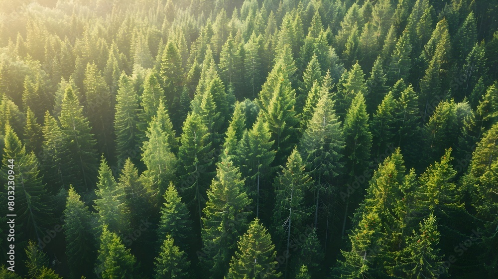 Aerial View of a Lush Forest