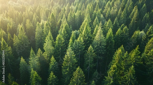 Aerial View of a Lush Forest