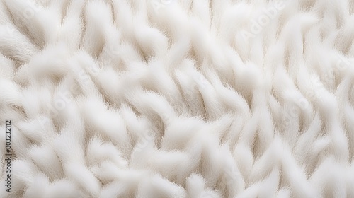Plush white faux fur texture for comfortable home decor