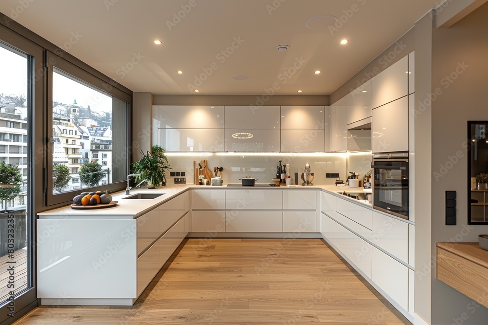 small modern minimalist wooden kitchen in the apartment advertising food photography small modern minimalist wooden kitchen in the apartment advertising food photography