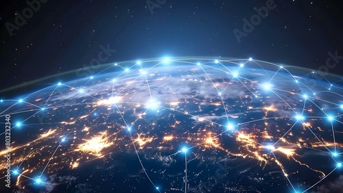 5G satellite network connecting the world through global internet technology infrastructure. Concept 5G Satellite Network, Global Internet Connectivity, Technology Infrastructure