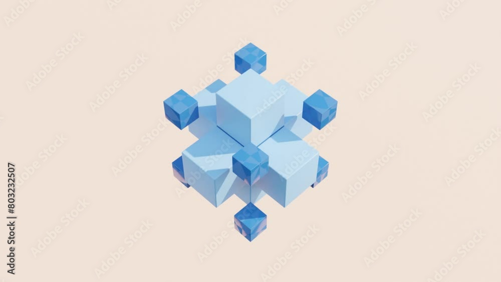 Abstract 3D Rotating Motion: Geometric Animation Loop