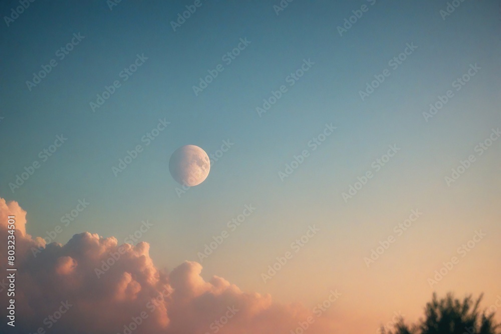 Fototapeta premium moon over the clouds