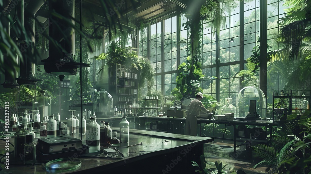 A pharmaceutical lab hidden in a rainforest, extracting new medicines from rare plants