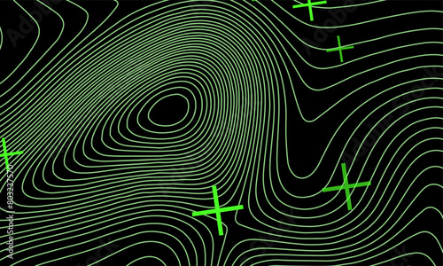 Star funky line retrofuturism. Abstract retro wave lines. Metaverse y2k background.