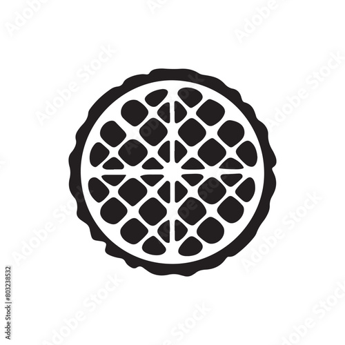 Classic Waffle Silhouette for Your Creative Needs, Waffle Illustration,Waffle Silhouette Graphic Element